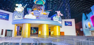  Dubai opened IMG Worlds of Adventure, the world's largest indoor theme park, as part of an effort to attract 20 million tourists to the city each year by the time it hosts the World Expo in 2020. The IMG Worlds of Adventure stretches across a whopping 1.5 million square feet – the equivalent to 28 football fields - and is home to some of the craziest, roller coasters and attractions.