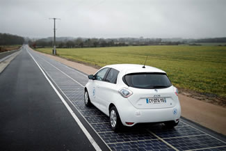 A small village in France is now home to the world's first solar road. French Ecology Minister Ségolène Royal officially inaugurated the 1 kilometer-long road covered with 2,800-square-meters of resin-encased panels in Tourouvre-au-Perche in Normandy.