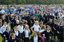 largest Macarena dance Plymouth