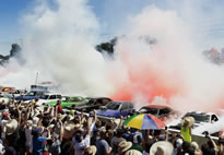 largest simultaneous burnout world record set at Summernats festival